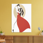 Prachtig danspaar canvas afdruk (Insitu (Woonkamer))