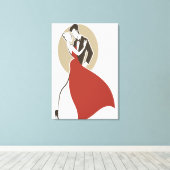 Prachtig danspaar canvas afdruk (Insitu (Houten vloer))