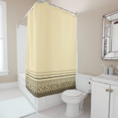 Prachtig decoratief patroon met accenten douchegordijn (In situ)