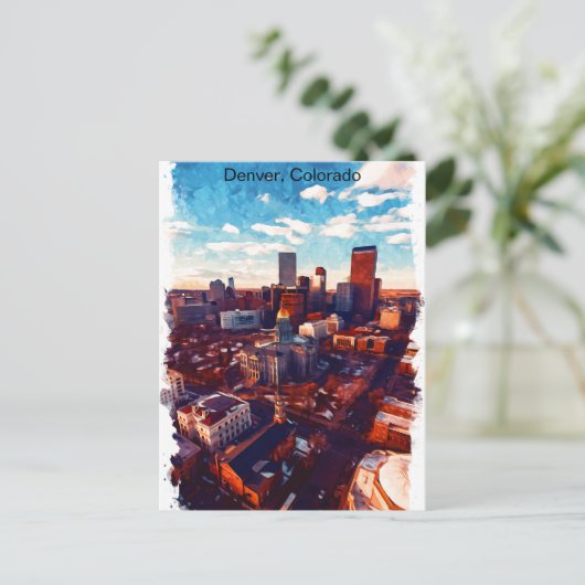 Prachtig Denver Colorado City Uitzicht Briefkaart (Staand voorkant)
