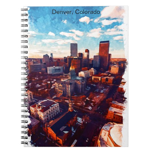 Prachtig Denver Colorado City Uitzicht Notitieboek (Voorkant)