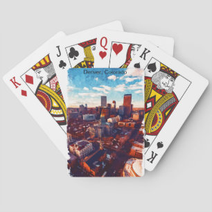 Prachtig Denver Colorado City Uitzicht Pokerkaarten