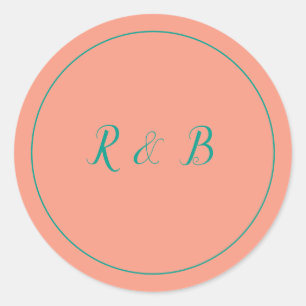 Prachtig design en Blauwgroen Ronde Sticker