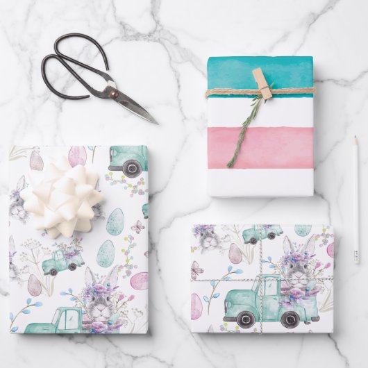 Prachtig design van de paase waterverf inpakpapier vel (Voorkant)