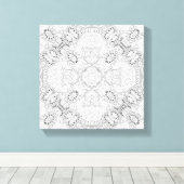 Prachtig design Zendoodle 6 Canvas Afdruk (Insitu (Houten vloer))