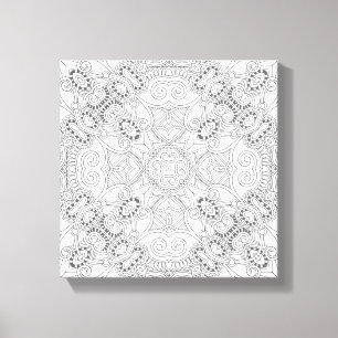 Prachtig design Zendoodle 6 Canvas Afdruk