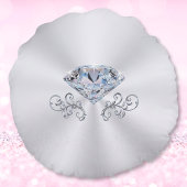 Prachtig, diamant, gepersonaliseerd bruiloft kusse rond kussen