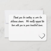 Prachtig diner bedankje bedankkaart (Achterkant)
