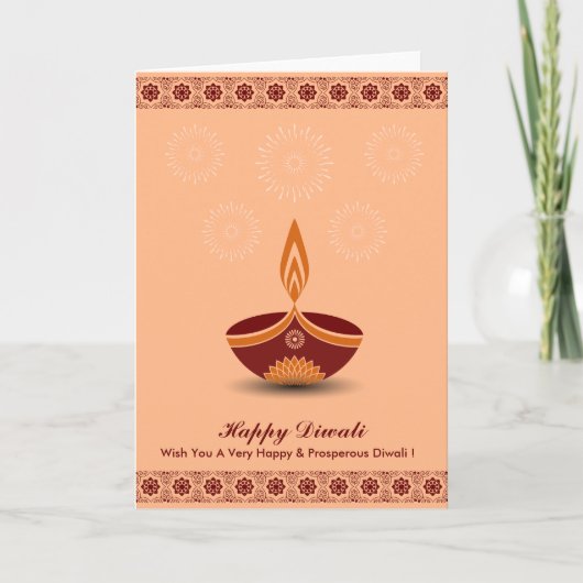 Prachtig Diwali design Kaart (Voorkant)