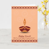 Prachtig Diwali design Kaart (Gele Bloem)