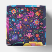 Prachtig donker bloemontwerp bedankdoosjes (Bovenkant)