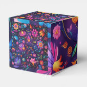 Prachtig donker bloemontwerp bedankdoosjes (Achterkant)