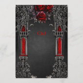 Prachtig donker gotisch bruiloft ontwerp. menu (Achterkant)