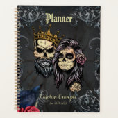 Prachtig donker gotisch bruiloft ontwerp met sched planner (Voorkant)