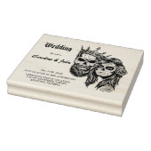 Prachtig donker gotisch bruiloft ontwerp met sched rubberstempel (Stempel)