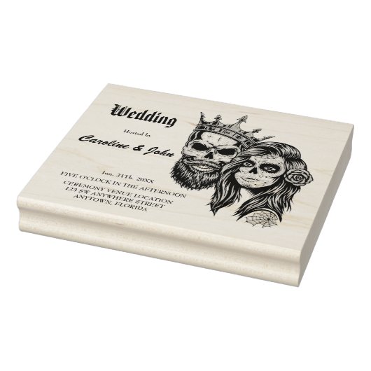 Prachtig donker gotisch bruiloft ontwerp met sched rubberstempel (Stempel)