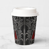 Prachtig donker gotisch bruiloft ontwerp. papieren bekers (Rechts)