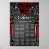 Prachtig donker gotisch bruiloft ontwerp. poster (Voorkant)