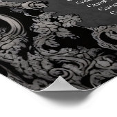 Prachtig donker gotisch trouwontwerp. poster (Hoek)