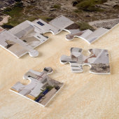 Prachtig dorp Oia met witte gebouwen Legpuzzel (Zijkant)