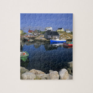 Prachtig dorp van Peggy's Cove met haven Legpuzzel