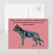 Prachtig Duits Briefkaart van Shepherd met gedicht (Voorkant / Achterkant)