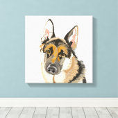 Prachtig Duits Herder Canvas Afdruk (Insitu (Houten vloer))