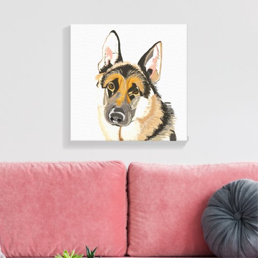 Prachtig Duits Herder Canvas Afdruk (Insitu (Woonkamer))