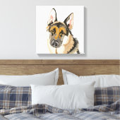 Prachtig Duits Herder Canvas Afdruk (Insitu (Slaapkamer))