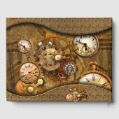 Prachtig edel steampunk ontwerp gastenboek (Achterkant)