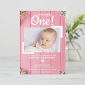 Prachtig één, eerste verjaardag uitnodiging (Staand voorkant)