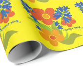 Prachtig eenvoudig zomerbloemenontwerp cadeaupapier (Rol Hoek)