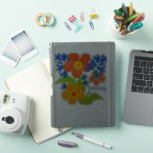 Prachtig eenvoudig zomerbloemenontwerp sticker (iPad Cover)