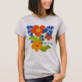 Prachtig eenvoudig zomerbloemenontwerp t-shirt (Voorkant)