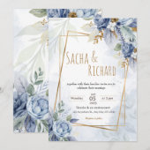 Prachtig eenvoudige bruiloft uitnodigingen. kaart (Voorkant / Achterkant)