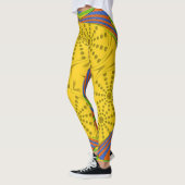 prachtig Egyptisch multi-color design symmetrisch  Leggings (Links)