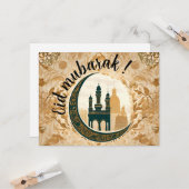 Prachtig "Eid Mubarak" Kaart (Voorkant / Achterkant in situ)