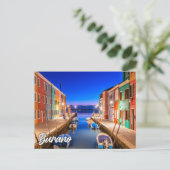 Prachtig eiland Burano, Italië Briefkaart (Staand voorkant)