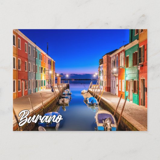 Prachtig eiland Burano, Italië Briefkaart (Voorkant)