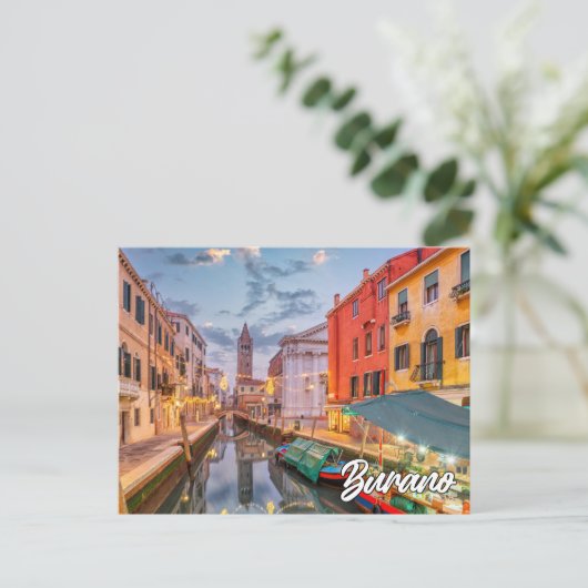 Prachtig eiland Burano, Italië Briefkaart (Staand voorkant)