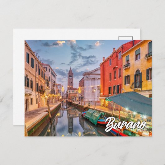 Prachtig eiland Burano, Italië Briefkaart (Voorkant / Achterkant)