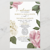 Prachtig Elegant Botanical Wedding Programme (Voorkant)
