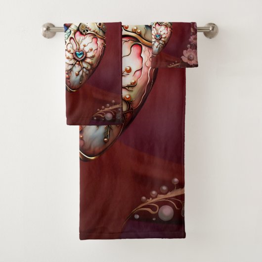 Prachtig elegant, nobel hart. bad handdoek (Insitu)