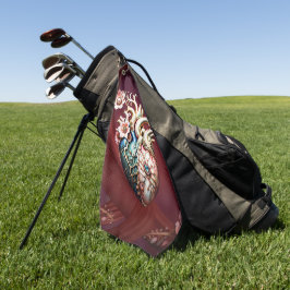 Prachtig elegant, nobel hart. golfhanddoek