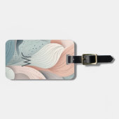 Prachtig elegant pastelblad design bagagelabel (Voorkant horizontaal)