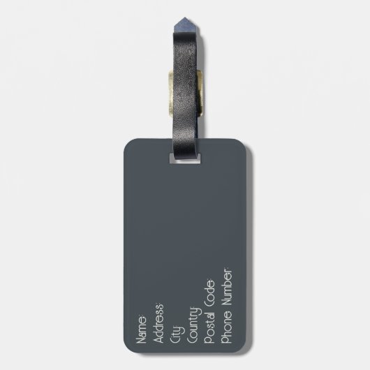 Prachtig elegant pastelblad design bagagelabel (Achterkant verticaal)