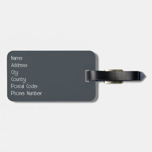 Prachtig elegant pastelblad design bagagelabel (Achterkant horizontaal)