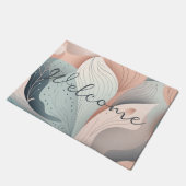 Prachtig elegant pastelblad design deurmat (Schuin)