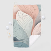 Prachtig elegant pastelblad design golfhanddoek (Insitu)