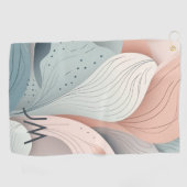 Prachtig elegant pastelblad design golfhanddoek (Horizontaal)
